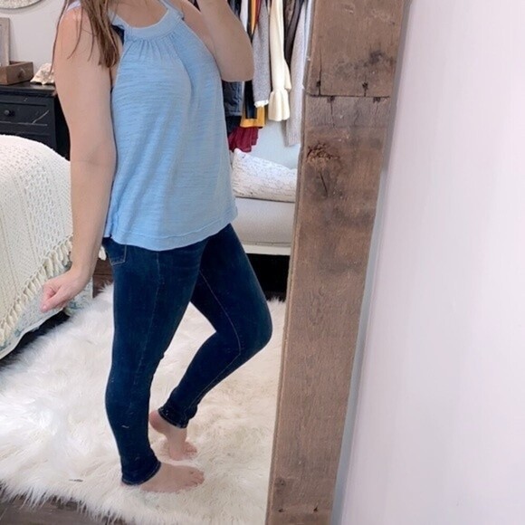 We the free sleeveless blue top size xsmall oversized - Picture 3 of 7